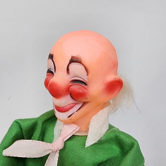 Vintage Wind-Up Tin Toy Clown Playing Drum 7" Tested  works great - Picture 6 of 6